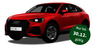 z.B. Audi Q3 Sportback 35 TFSI 110 kW (150 PS) Schaltgetriebe | Fokusmodell Q4